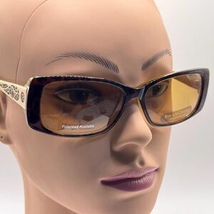 Jessica McClintock 561 Brown Horn Sunglasses s-l400.jpg main image 4